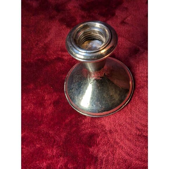 Empire vintage sterling silver weighted candlestick holder - Picture 5 of 9